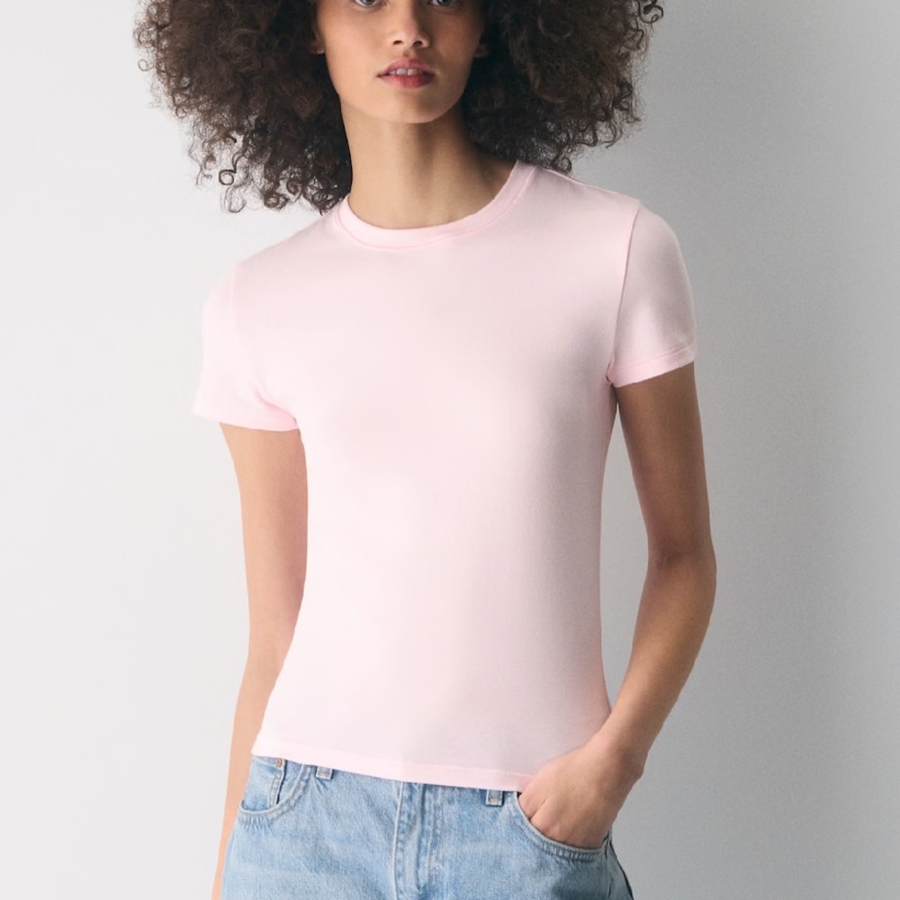 Aritzia Light Pink Short Sleeve Tee